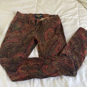 Lucky Brand paisley soft Charlie skinny jeans size 4 or 27